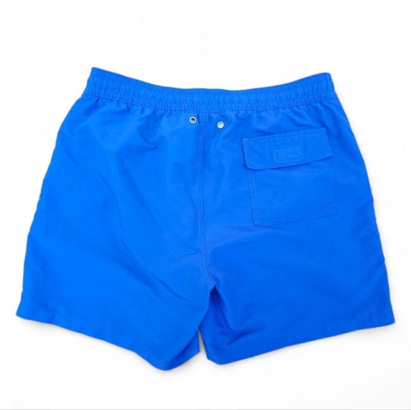Polo by Ralph Lauren Men's Cobalt Blue/ Red Swim Shorts. - Picture 2 of 5
